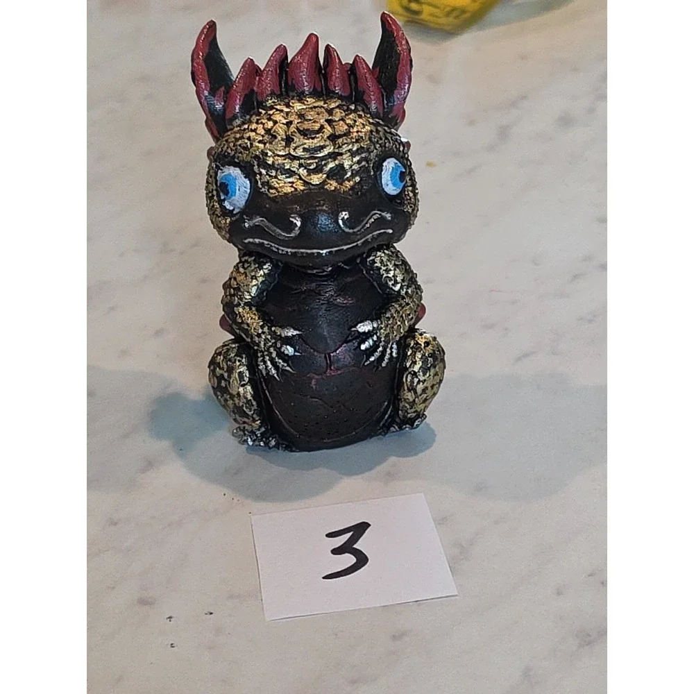 Handmade Resin Dragon Holding His Stomach Decoration Gift Paperweight